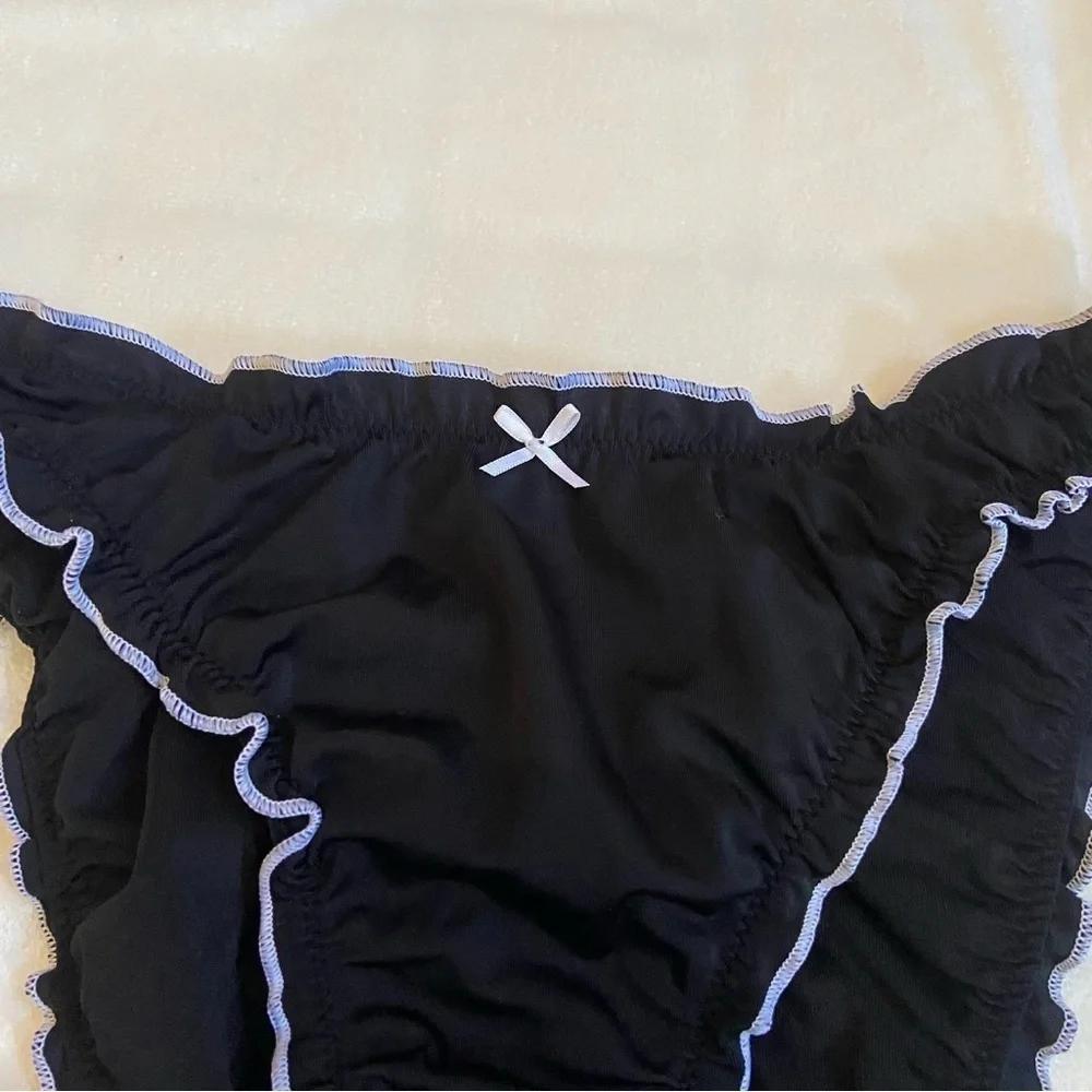 New! Frankie's Bikinis x PINK Hudson Ruffled Bloomer Bikini Bottom 1574